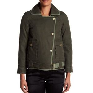 ZADIG & VOLTAIRE Military inspired Khaki Kawa Parka with Notched Lapels